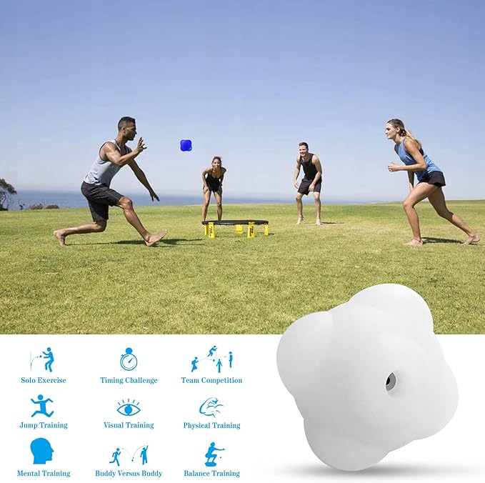 Agile Reaction Training Ball Light Set, 6 Colors Online/Offline Mode Speed Agile Reaction Ball Equipment Quick Response Training Ball Reflex Ball Tools for Enhancing Speed and Agility (3)