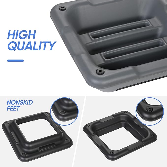 16"x16" Height Adjustable Step Aerobic Platform with 4 Risers, Exercise Workout Stepper for Home Training, Gym Fitness, 4''- 6'' - 8''-10''-12''