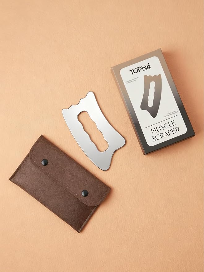 Muscle Scraper Tool, Stainless Steel Scraping Tool Physical Therapy, Guasha Tool for Body, Myofascial Release Tool, Massage Scraper Tool for Deep Tissue