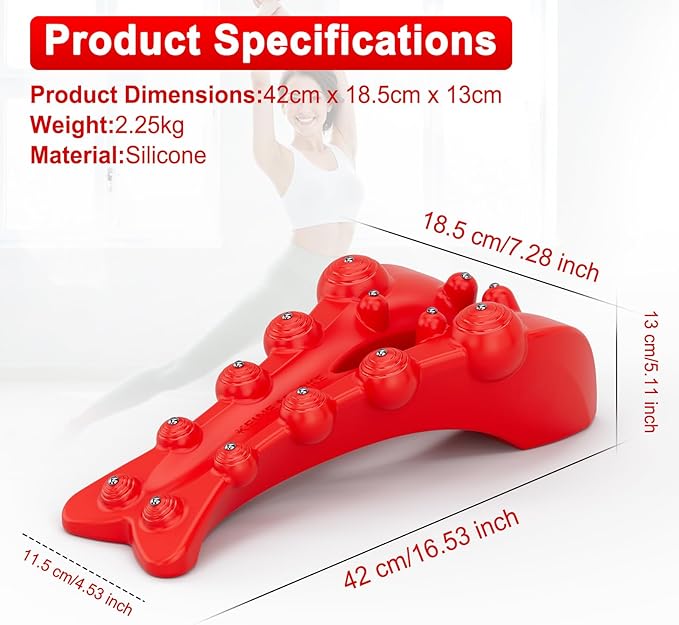 Trapezius Trigger Point Massager, Occipital Release Tool, Cervipoint Trigger Point Massager Silicone, Relieve Pain in The Diamond Shaped Muscles of The Neck and Upper Back (Cranberry)