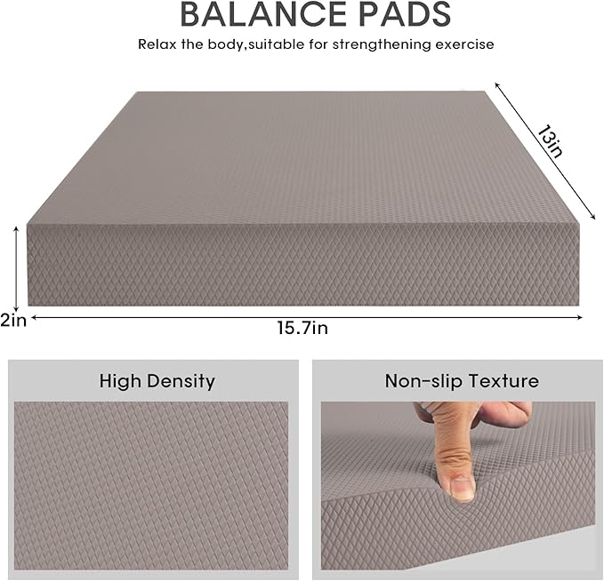 Exercise Balance Pad，Balance Foam Mat for Physical Therapy Equipment & Strength Stability Training, Slip Resistant Foam Mat for Yoga, Pilates, Meditation，Gardening knee pads