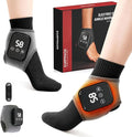 Foot Renew Massager for Neuropathy, 3-in-1 Cordless & Portable Foot and Ankle Massager for Heel, Arch & Ankle Relief, 3-Level Vibration & Heat, Ideal Gift, Includes Extension Strap (Gray)