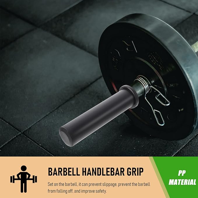 Barbell Handle Grip Plastic Sleeve Attachment Pp Anti-Fall Anti-Skid Flat Head 50mm X 200mm for Strength Training Gym Equipment