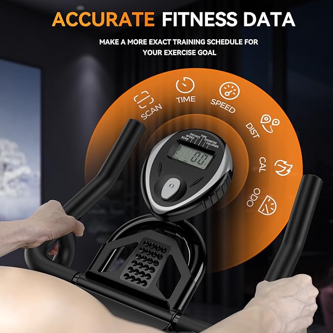 Exercise Bike, pooboo Stationary Bike for Home Gym, Magnetic Resistance Indoor Cycling Bike w/Bluetooth Comfortable Seat Cushion & Tablet Mount, Silent Belt Drive Indoor Bike for Cardio Workout