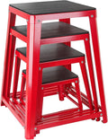 Metal Plyometric Jumping Box, 12/18/24 Inch Anti-Slip Workout Step Up Box for Home Gym