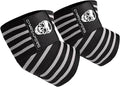 Gymreapers Weightlifting Elbow Wraps (1 Pair) - Flexible 40'' Elbow Compression Strap & Joint Support Brace - for Bench Press, Powerlifting, and Pressing