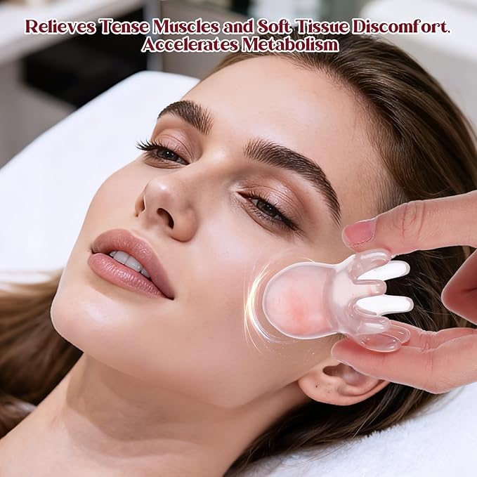 2 Pcs Head Massage Tools Cute Hair Massage Comb 8 Foot Acupuncture Points Portable Manual Scraper for Home Office Gua Sha Body Massager Tool for Head Hair Body Relaxation Pink Storage Bag