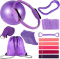 Pilates Ring Kit for Women, 13 Pcs Yoga Ball, Resistance Bands and More, Home Pilates Equipment