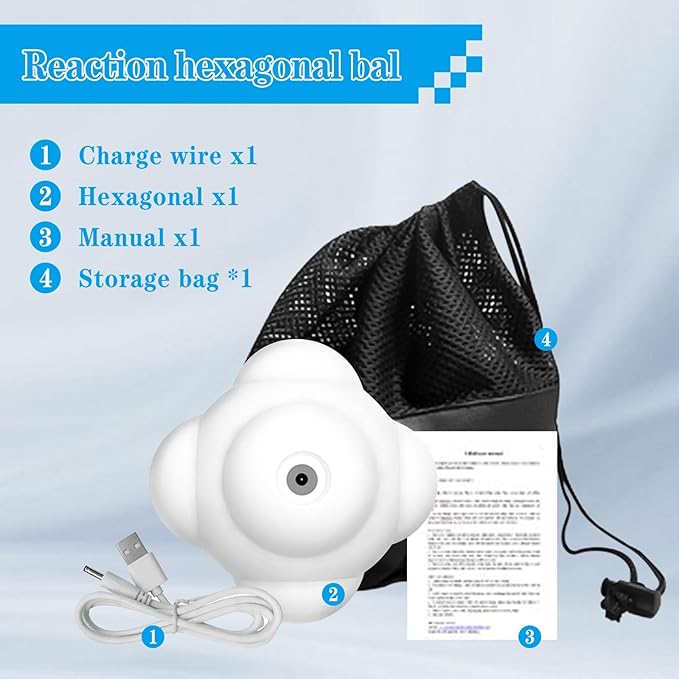 Agile Reaction Training Ball Light Set, 6 Colors Online/Offline Mode Speed Agile Reaction Ball Equipment Quick Response Training Ball Reflex Ball Tools for Enhancing Speed and Agility (3)