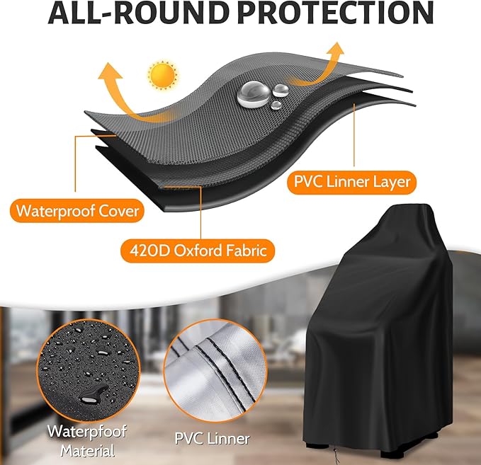 Stair Stepper Cover, Waterproof 420D Stair Climber Covers for Stair Master Home Gym Exercise Indoor & Outdoor, Suitable for Most Stair Stepper Machine (Cover Only)