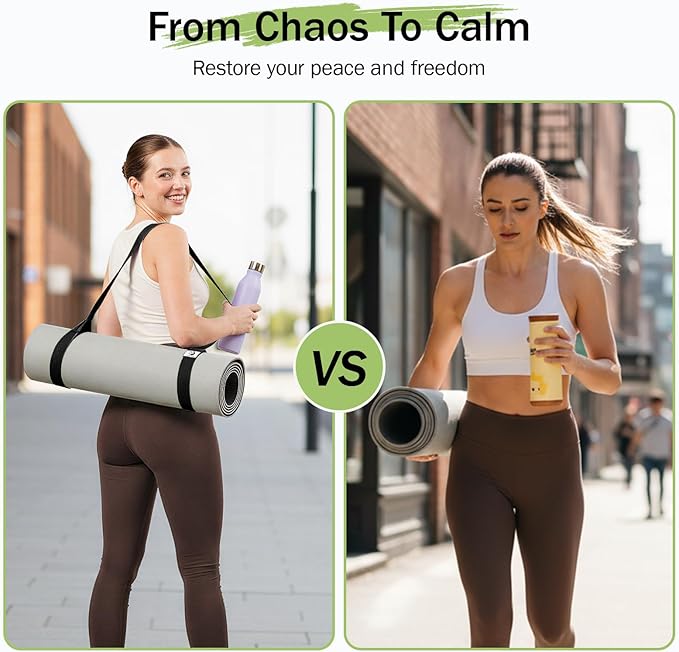 Slim Panda Yoga Mat Straps for Carrying, Adjustable Yoga Mat Carrier Sling Fits All Mats(Mat Not Included)