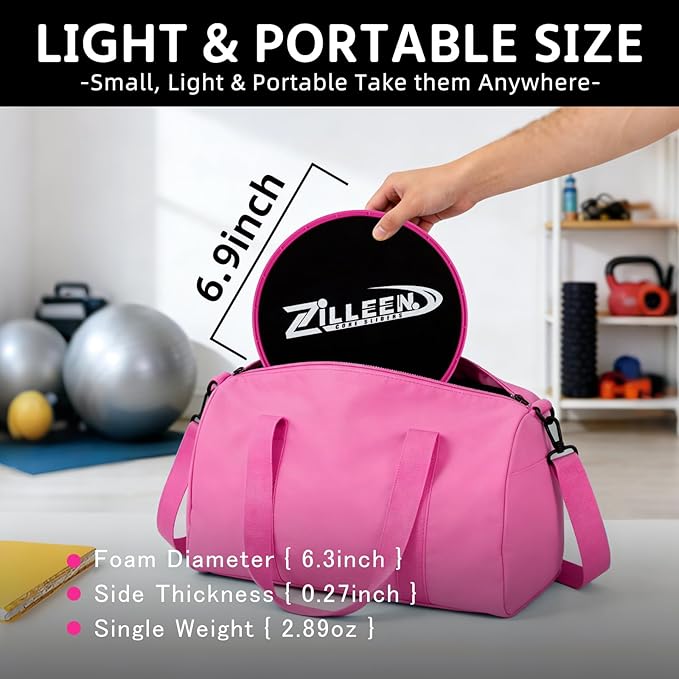 ZILLEEN Exercise Sliders for Working Out Fitness Discs for Pilates Women Men, 2 Pack