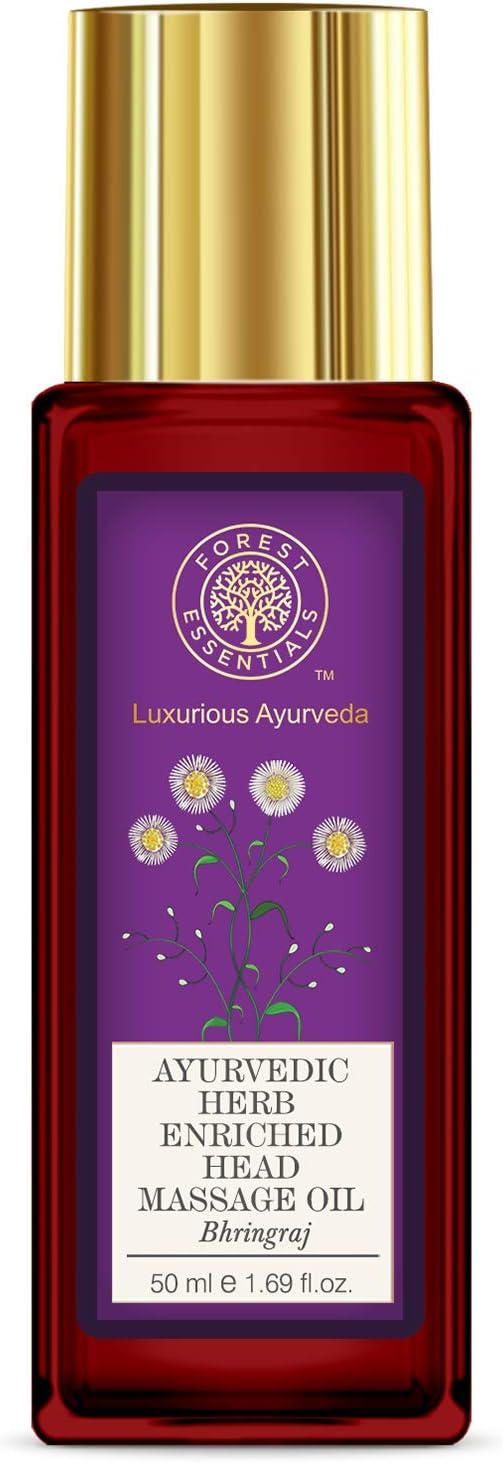 Forest Essentials Ayurvedic Herb Enriched Head Massage Oil, Bhringraj, 50ml