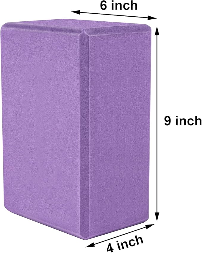 Muka 4 Pack Yoga Blocks 4x6x9 Inch, High Density EVA Foam Yoga Brick for Meditation, Pilates