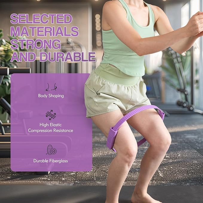 Pilates Kit, Pilates Ring and Ball Set with 5-Level Resistance Bands for Core Strength, Stretching, Toning & Full Body Home Workout Pilates Equipment