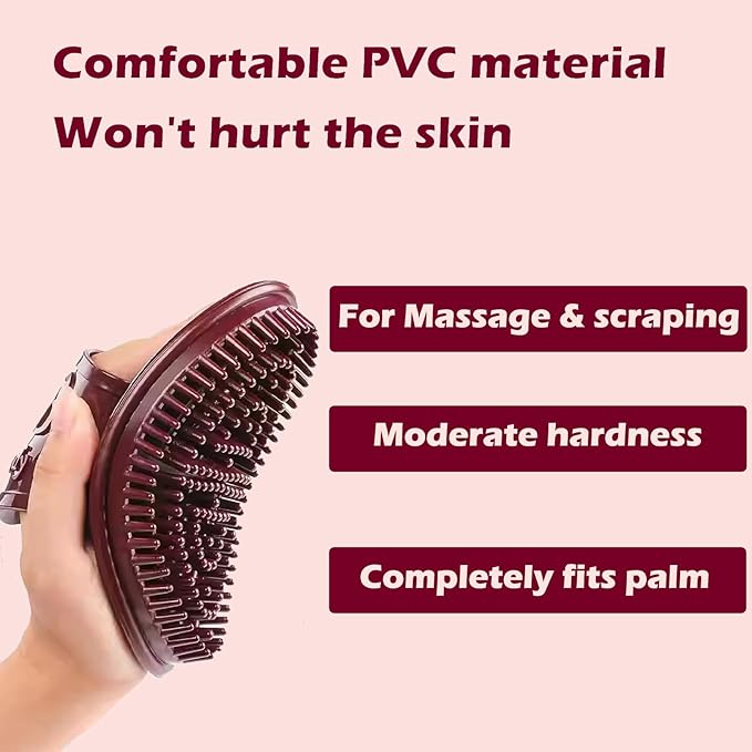 2 Pcs Meridian Massage Brush, 2025 Upgraded Professional Meridian Brush Massage Body, Body Custom Massager for Full Body SPA, Relaxation Therapy Tools with Essential Oils for Muscle Relief