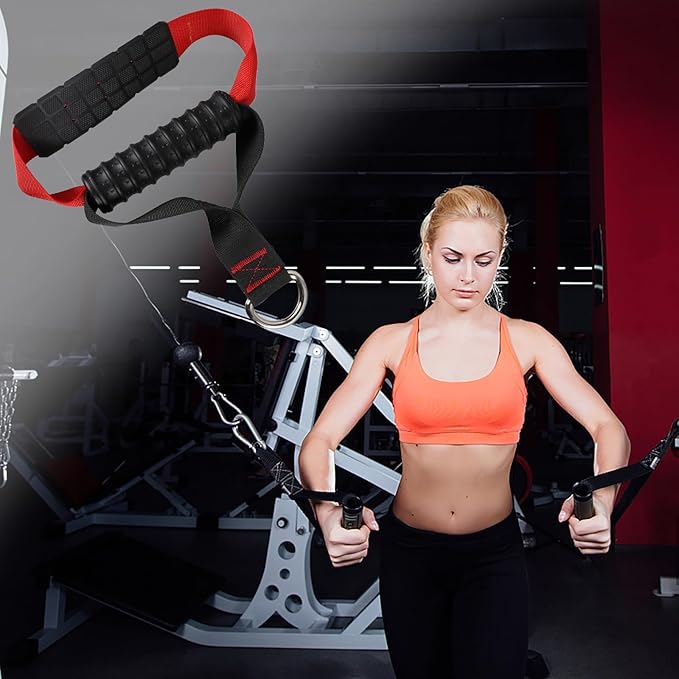 Kisangel Fitness Handle Grip Non-slip Pulldown Training Rope Arm Strength Workout Accessory DIY Fitness Equipment Attachment for Gym and Home Use