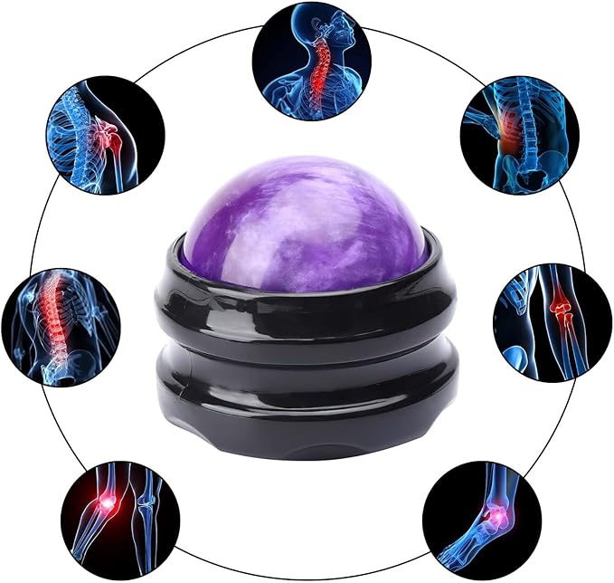 WOVTE Massage Ball, Lacrosse Balls, Self Massage Tool for Sore Muscles, Shoulders, Neck, Back, Foot, Body, Deep Tissue, Trigger Point, Muscle Knots, Yoga and Myofascial Release (Purple)