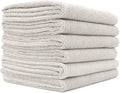 The Rag Company Microfiber Spa and Yoga Towel - Soft and Absorbent Towel for Gym, Spa, Exercise, Hotel, and Resort Use - Dries Fast - 16x27 inches, Ice Grey, 6-Pack