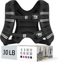 Weighted Vest for Women & Men with Reflective Stripe and Adjustable Buckle, Comfortable & Durable Rucking Vest for Walking, Running & Strength Training