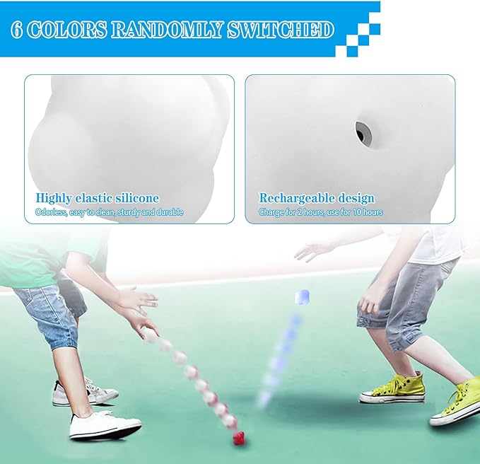 Agile Reaction Training Ball Light Set, 6 Colors Online/Offline Mode Speed Agile Reaction Ball Equipment Quick Response Training Ball Reflex Ball Tools for Enhancing Speed and Agility (3)