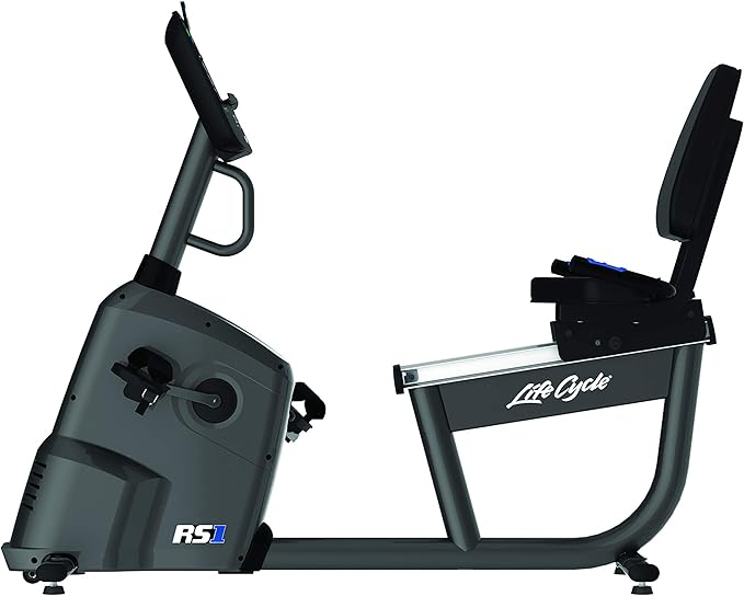 Life Fitness RS1 Recumbent Indoor Cycling Exercise Bike with Go Console