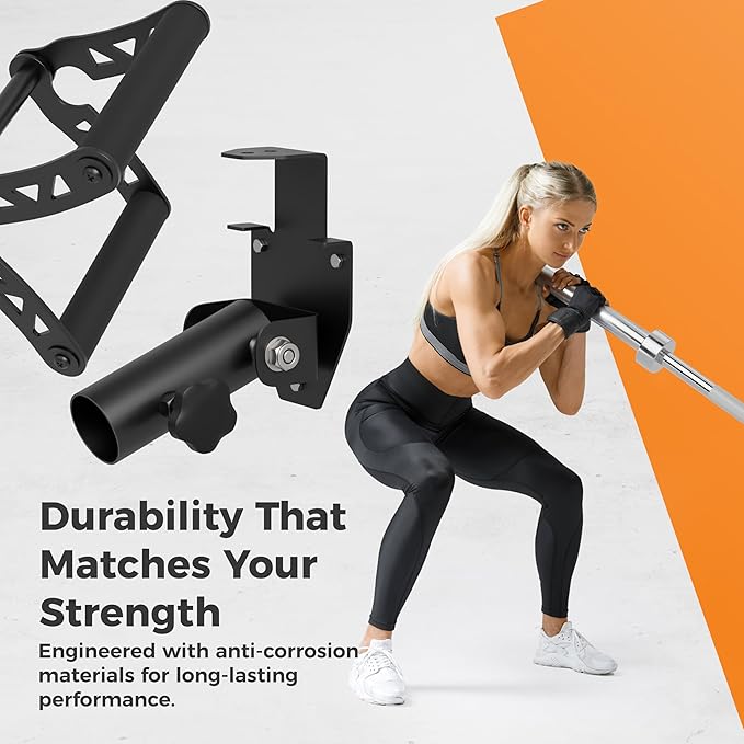 EVERSTRONG T Bar Row Attachment with V Bar Attachment Landmine Handle - 360 Swivel Landmine Attachment for Barbell for Full-Body Workout in Home Gym - Small Spaces - Deadlifts Squats Landmine Stand