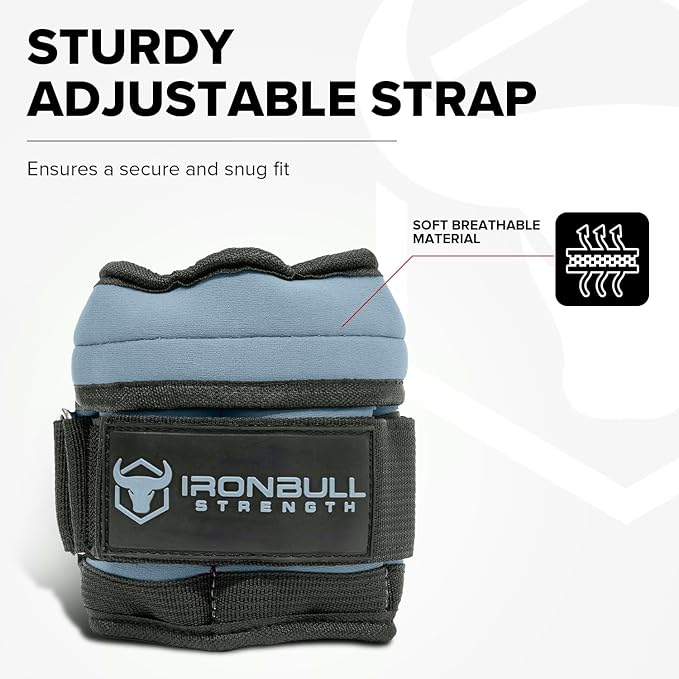 Adjustable Ankle Weights (10lbs/Pair) - Weighted Ankle Weight for Walking, Gym and Exercise - 2, 4, 6, 8, 10 LB Leg Weight Set with Straps for Women and Men - 1-5 lbs Each Ankle Adjustable for Weight Lifting