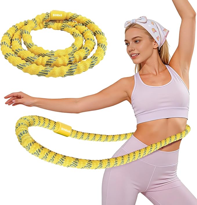Soft Hula Hoop for Adults 3.3lb Weighted Hula Hoops for Women Weight Loss Pilates Equipment Infinity Hoop Soft Spring Weighted Hoop for Adults Women Beginners Kids Home Travel Gym