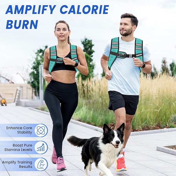 Weighted Vest Woman, 6/8/12/16/20/25/30 Lb Unisex Reflective Strength Training Weight Vest For Running, Jogging, Cardio & Workouts