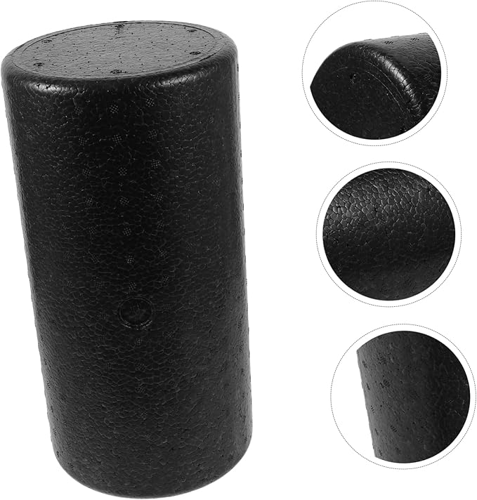 Happyyami Yoga Massage Roller Portable Foam Column for Muscle Relaxation Body Massage and Rehabilitation Lightweight Foam Roller for Balance and Flexibility Exercises Black