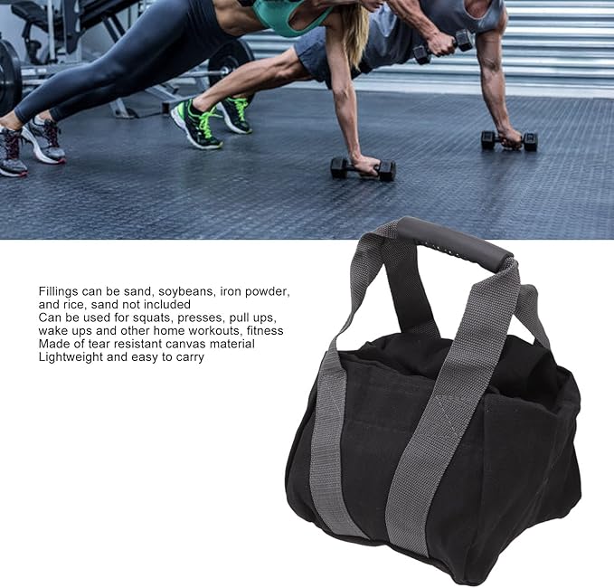 Workout Sand Bags for Weight, Heavy Fitness Power Sandbag, Canvas Sand Kettlebell Soft Sand Bag, Workout Sand Bags, Lifting Sand Bag for Home Training, Fitness, Yoga Workout