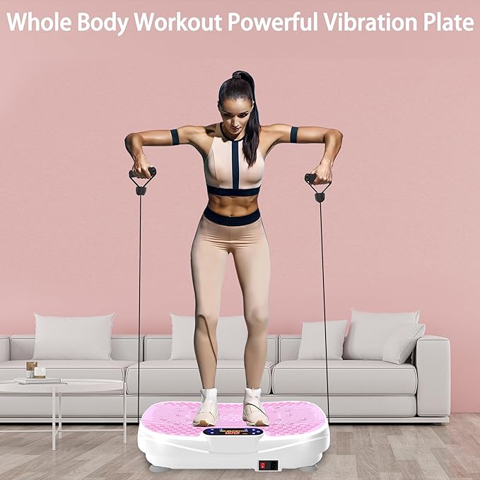 Vibration Plate Fitness Platform – Full-Body Exercise Machine for Home Gym Workouts with Adjustable Speed & Sturdy, Compact Design