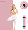 10 mm Yoga Mat 72"x26" TPE Non-Slip Exercise Mat 0.4" Thick, Easy-to-Carry Fitness Mat for Yoga, Pilates & Workout, Professional Mat, Made with Recyclable Material, Durable, Easy to Clean