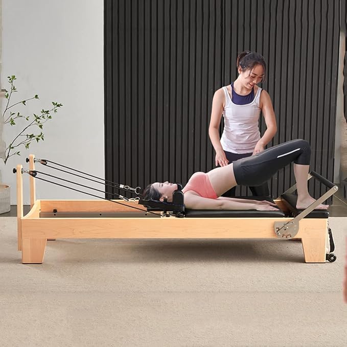 Pilates machine core bed, home yoga spine correction equipment, studio fitness shaping equipment, seven-speed height adjustment, suitable for yoga studio fitness institutions rehabilitation center