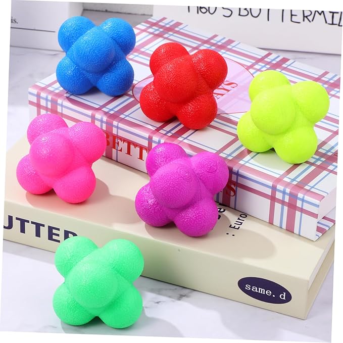 UPKOCH 6 Pcs Hexagonal Reaction Training Balls with Design Lightweight Portable Fitness Reaction Balls for Agility Hand Eye Coordination Reflex Speed Fun Multiplayer Sports