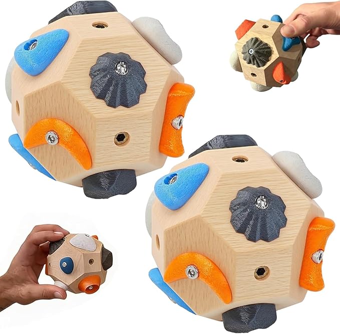 2 PCS Boulder Block,Handcrafted Boulder Block for Climbers,RockClimbing Ball for Finger Strength Training, Strength & Precision Tool, Gifts for Rock Climbers