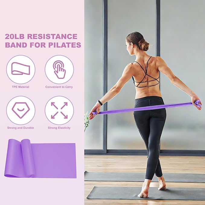 Luscinia Pilates Kit,Home Pilates Ring Kit for Women,Pilates Equipment Ring and Ball Set with Pilates Ring, Pilates Ball, Resistance Bands, Figure 8 Band & Accessories Pilates Starter Kit