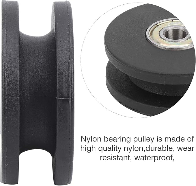 10pcs 50mm Nylon Bearing Pulley, Gym Pulley for Home Gym Attachments, Strength Training Accessory with Rotation, Nylon Material for Exercise Equipment