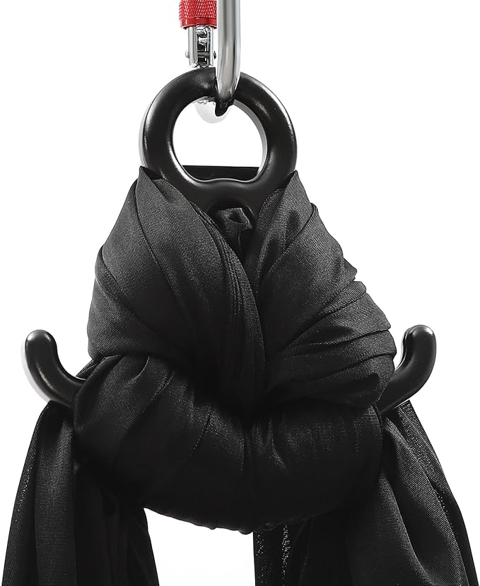 Aerial Yoga Practice Polyester Strap, Yoga Hammock Practice Kit（Black）