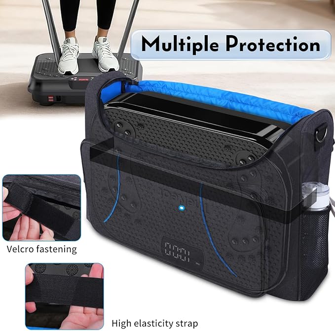 Carry Case Compatible with AXV/SoftGym Vibration Plate Fitness Platform Portable Vibration Plate Exercise Machine Storage Bag Cover,Large Capacity Carry Bag with Pockets,Case Only