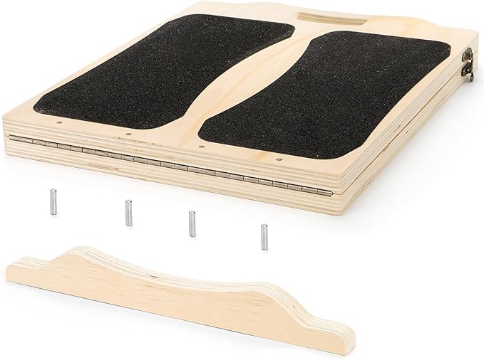 Yarlung Wooden Slant Board for Calf Stretching, Portable Squat Incline Board for Knees Ankle Leg Heel, Adjustable 5 Angles Calf Stretch Wedge for Exercise, Physical Therapy
