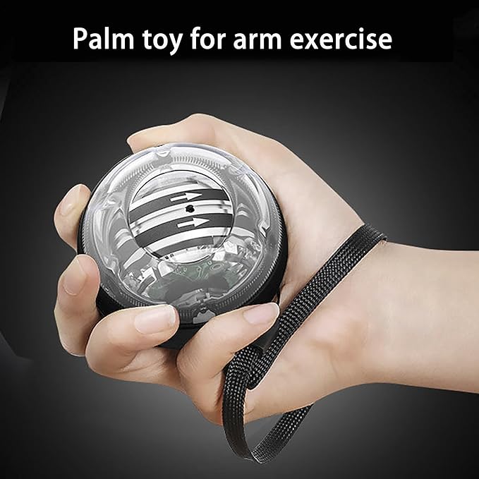 Torque Ball Hand Exerciser with Counter Gyro Ball New Torque Ball Hand Strengthener Gyroscope Ball Forearm Strengthener for Stronger Wrist Bones and Muscle(Red,Five-Color Light)