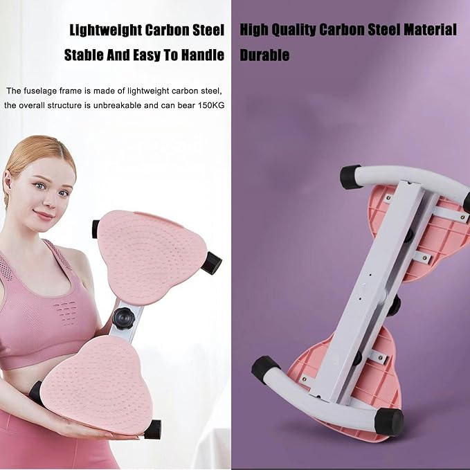 Waist Twisting Machine, Waist Sculpture Twister, Waist Whisper with Drawstring Body Shaping Waist Twisting Disc Exercise Waist Twisting Board Massage Foot Sole for HomeBlue,12x53x33cm