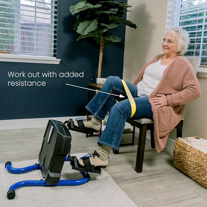 SCOOP Lateral Trainer Combo Package w/Exercise Bands - Compact, Lightweight, Under Desk Lateral Motion Exerciser | at Home Fitness for Legs, Hips and Back Improves Strength, Balance and Mobility.