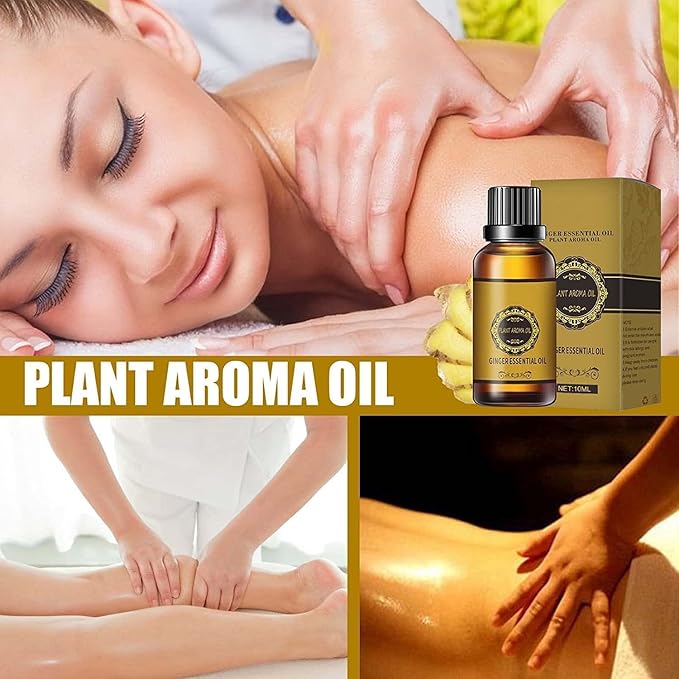 3 Bottle Abdominal Drainage Ginger Oil,Belly Drainage Belly Off Massage Oil Massage Liquid