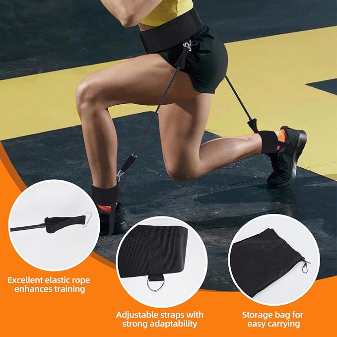 Vertical Jump Trainer, Jump Trainer Leg Strength Resistance Bands, Jumping Trainer for Basketball Triple Jump Football Volleyball Training Provide