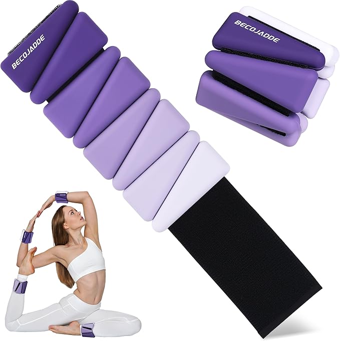 Ankle Weights for Women Wrist Weights Set of 2 (1 lb/2 lb Each) Adjustable Arm Leg Weight for Womens Men Suitable for Walking Swimming Running Pilates Yoga Gym