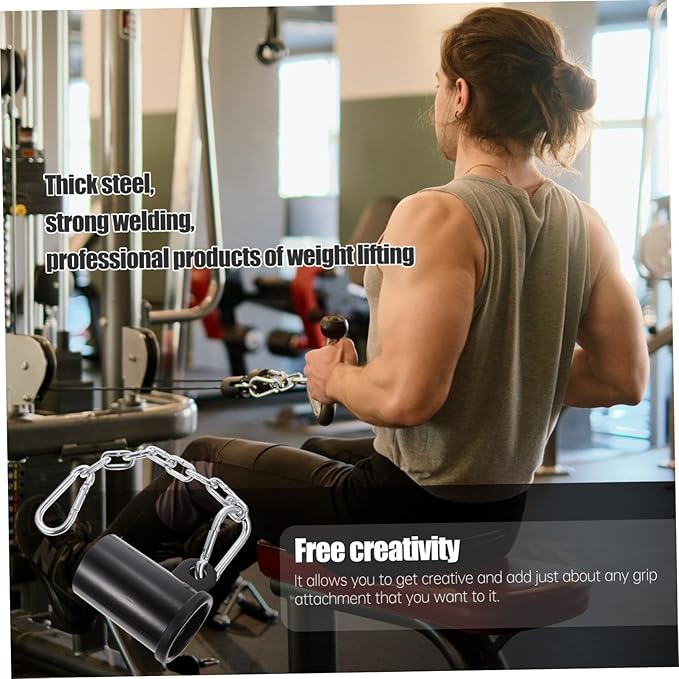 Bar Row Gym Attachment Chain Versatile Barbell Sleeve for Bent Over Row Exercises Fitness Equipment for Strength Training Workouts