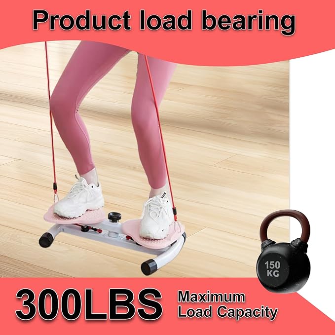 Waist Twister Board Twist Workout Machine with Foot Reflexology Massage, 20dB Quiet, 150KG Max Load, Portable ABS & Carbon Steel Design for Home Gym and Slimming